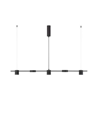 Nova Luce NORDIK LED Pendelleuchte Schwarz 29W Warmweiss 127x10x120cm dimmbar 9080123