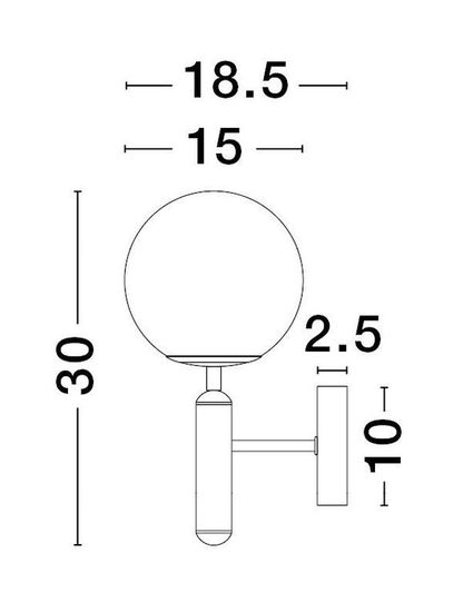 Nova Luce MONET Wandleuchte E27 Gold 15x18,5x30cm dimmbar 9080125