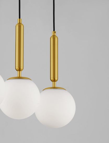 Nova Luce MONET Pendelleuchte E27 3-fach Gold 60x15x155cm dimmbar 9080126