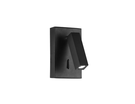 Nova Luce DONA LED Wandleuchte Schwarz 3W Warmweiss 9x9x14,5cm 9081352