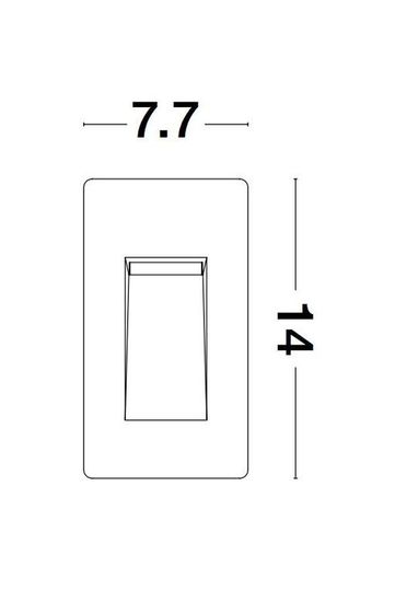 Nova Luce COVE LED Wandeinbauleuchte Weiß 1,5W IP54 Warmweiss 7,44x5x14cm 9083021