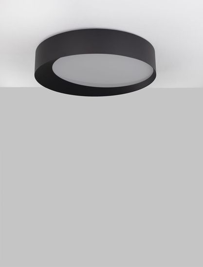 Nova Luce OBY LED Deckenleuchte Schwarz 60W Warmweiss 12x60cm dimmbar 9085223