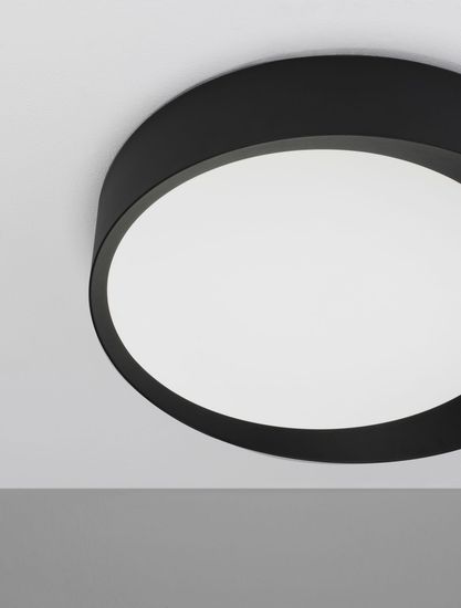 Nova Luce OBY LED Deckenleuchte Schwarz 60W Warmweiss 12x60cm dimmbar 9085223