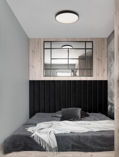 Nova Luce OLAF LED Deckenleuchte Schwarz 60W Warmweiss 5x60cm dimmbar 9085234