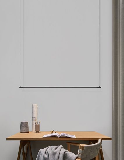 Nova Luce ELETTRA LED Pendelleuchte Schwarz 20W Warmweiss 120x7x150cm 9088101