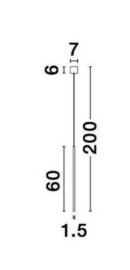 Nova Luce ELETTRA LED Pendelleuchte Messing 5W Warmweiss 200x1,5cm 9088104