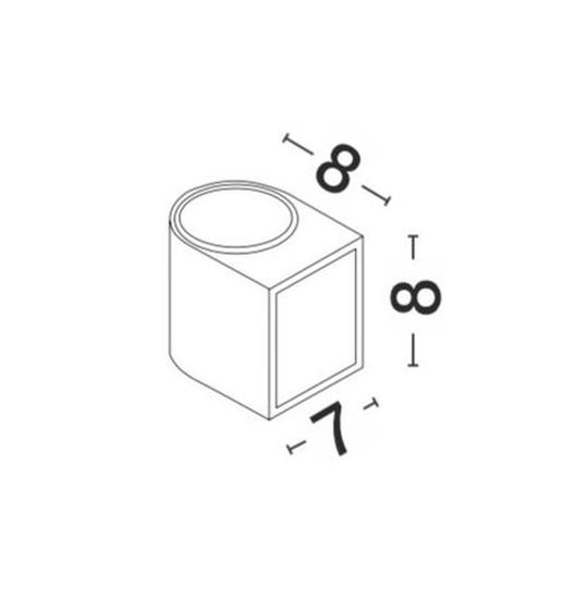 Nova Luce NERO Wandleuchte GU10 Weiß 7W IP54 7x8x8cm dimmbar 910021