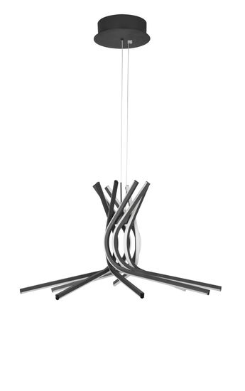 Nova Luce NARVI LED Pendelleuchte Schwarz 60W Warmweiss 150x80cm dimmbar 9100281