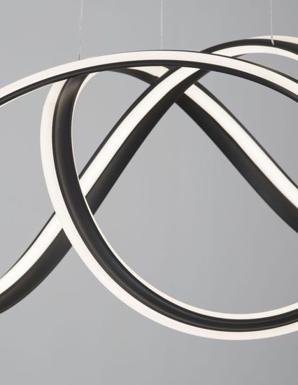 Nova Luce TRUNO LED Pendelleuchte Schwarz 60W Warmweiss 120x52cm dimmbar 9104722