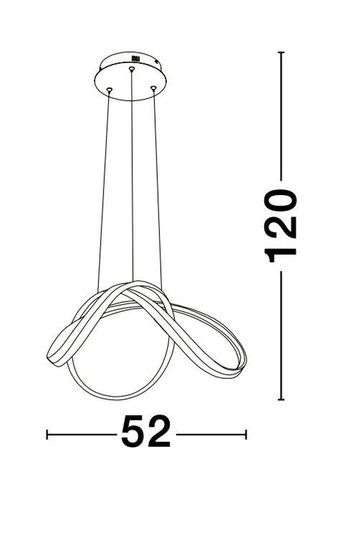 Nova Luce TRUNO LED Pendelleuchte Schwarz 60W Warmweiss 120x52cm dimmbar 9104722