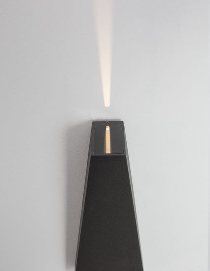 Nova Luce VEIRO LED Wandleuchte Anthrazit 6W IP65 Warmweiss 9x9,3x20,5cm 9104835