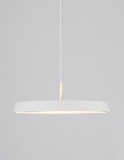 Nova Luce VETRO LED Pendelleuchte Weiß 35W Warmweiss 120x50cm 910621