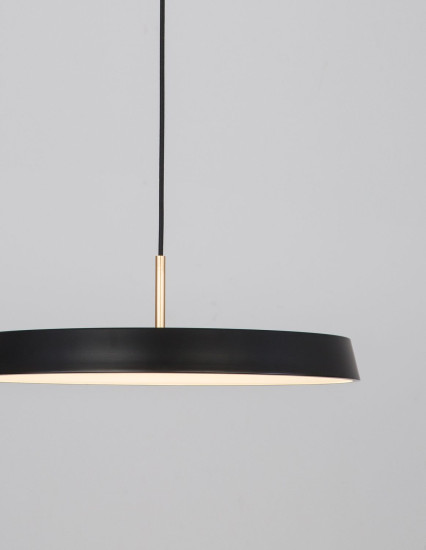 Nova Luce VETRO LED Pendelleuchte Schwarz 35W Warmweiss 120x50cm 910622