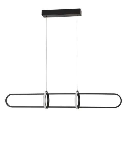 Nova Luce ARTE LED Pendelleuchte Matt schwarz 29W Warmweiss 90x13x120cm dimmbar 9113121