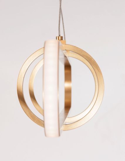 Nova Luce ARTE LED Pendelleuchte Gold 29W Warmweiss 90x13x120cm dimmbar 9113122