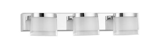 Nova Luce SABIA LED Wandleuchte Chrom 15W IP44 Warmweiss 38x9,8x7,5cm 9122331