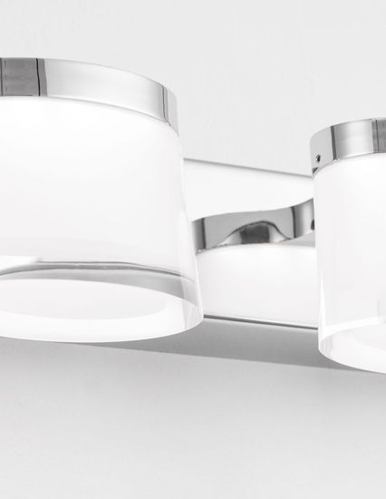 Nova Luce SABIA LED Wandleuchte Chrom 15W IP44 Warmweiss 38x9,8x7,5cm 9122331