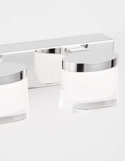 Nova Luce SABIA LED Wandleuchte Chrom 15W IP44 Warmweiss 38x9,8x7,5cm 9122331