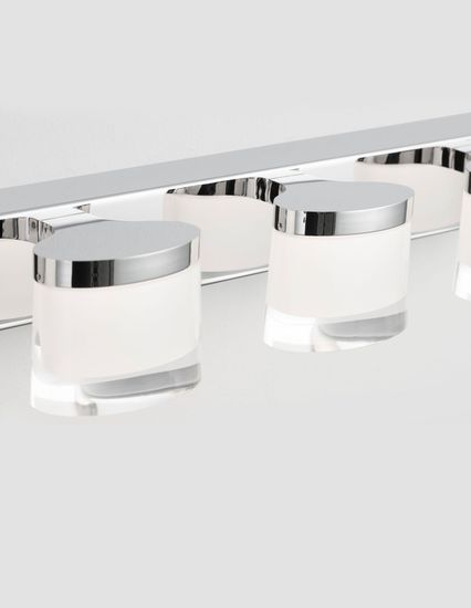 Nova Luce SABIA LED Wandleuchte Chrom 20W IP44 Warmweiss 51x9,8x7,5cm 9122341