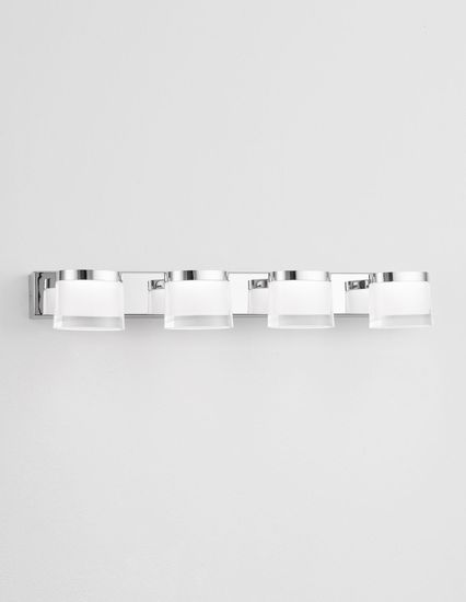 Nova Luce SABIA LED Wandleuchte Chrom 20W IP44 Warmweiss 51x9,8x7,5cm 9122341