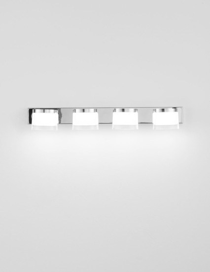 Nova Luce SABIA LED Wandleuchte Chrom 20W IP44 Warmweiss 51x9,8x7,5cm 9122341
