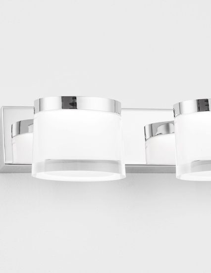 Nova Luce SABIA LED Wandleuchte Chrom 20W IP44 Warmweiss 51x9,8x7,5cm 9122341