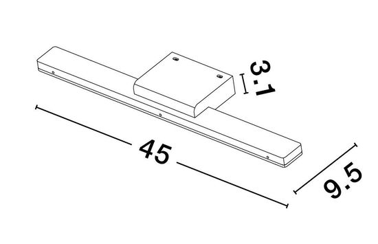 Nova Luce NYX LED Wandleuchte Weiß 12W IP44 Warmweiss 45x9,5x3cm 9136171