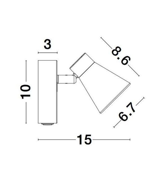 Nova Luce DUBLIN Deckenleuchte GU10 Weiß 10x15x10cm dimmbar 9155711