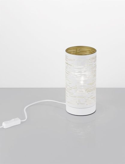 Nova Luce ZANE Tischleuchte E14 Weiß 20,5x10cm 9155901