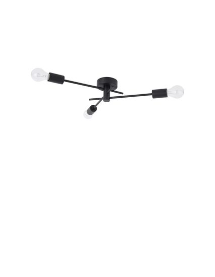Nova Luce GRANSO Deckenleuchte E27 3-fach Schwarz 10,8x56cm dimmbar 9156303