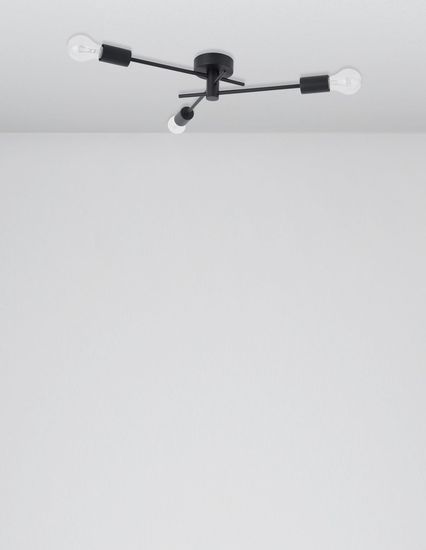 Nova Luce GRANSO Deckenleuchte E27 3-fach Schwarz 10,8x56cm dimmbar 9156303