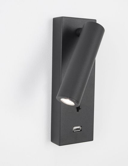 Nova Luce FUSE LED Wandleuchte Schwarz 3W Warmweiss 6x12,3x18cm 9170102