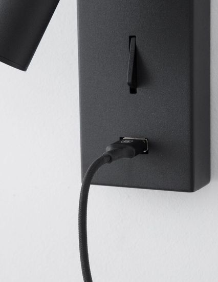 Nova Luce FUSE LED Wandleuchte Schwarz 3W Warmweiss 6x12,3x18cm 9170102