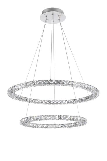Nova Luce QUENTIN LED Pendelleuchte Chrom 60W Neutralweiss 120x70cm 9172518