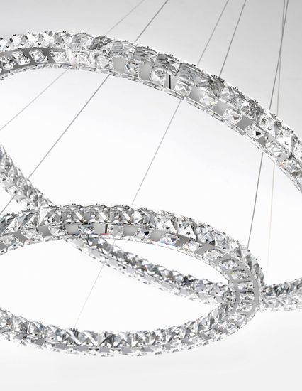 Nova Luce QUENTIN LED Pendelleuchte Chrom 60W Neutralweiss 120x70cm 9172518