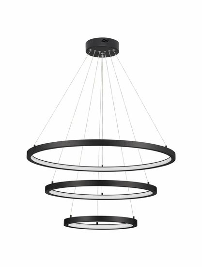Nova Luce EMPATIA LED Pendelleuchte Schwarz 108W Warmweiss 120x80cm dimmbar 9172867
