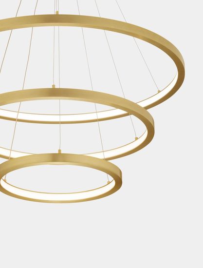 Nova Luce EMPATIA LED Pendelleuchte Messing 108W Warmweiss 150x80cm dimmbar 9172869