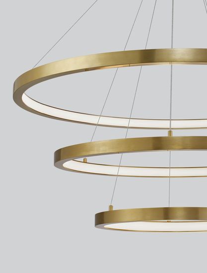 Nova Luce EMPATIA LED Pendelleuchte Messing 108W Warmweiss 150x80cm dimmbar 9172869