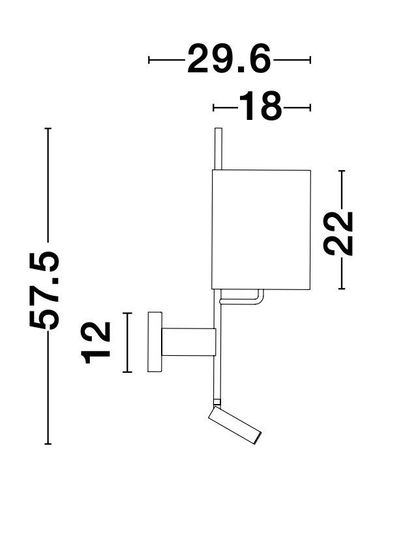Nova Luce YAMA Wandleuchte E27 2-fach Weiß 15W Warmweiss 18x29,7x57,5cm 9180511