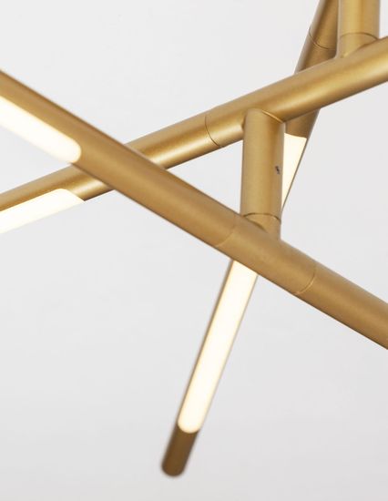 Nova Luce RACCIO LED Deckenleuchte Messing 32W Warmweiss 84x77x25,5cm dimmbar 9180762