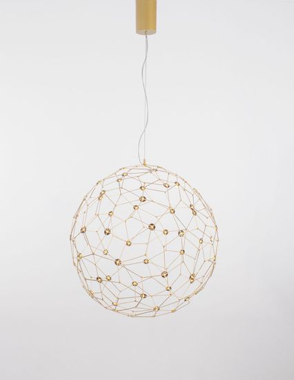 Nova Luce SOLE LED Pendelleuchte Gold 21,6W Warmweiss 310x60cm 9186001