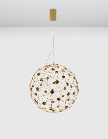 Nova Luce SOLE LED Pendelleuchte Gold 21W Warmweiss 250x410cm 9186002