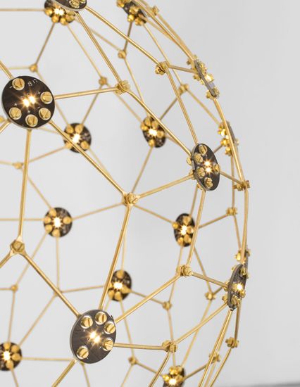 Nova Luce SOLE LED Pendelleuchte Gold 21W Warmweiss 250x410cm 9186002