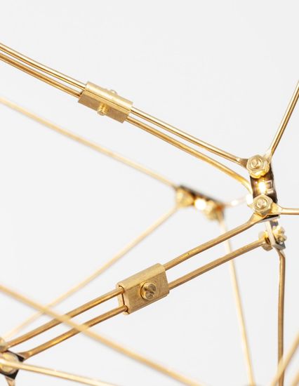 Nova Luce NEBULA LED Pendelleuchte Gold 33,6W Warmweiss 108x32x120cm 9186807