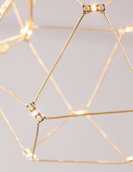 Nova Luce NEBULA LED Pendelleuchte Gold 33,6W Warmweiss 108x32x120cm 9186807