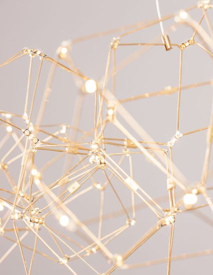 Nova Luce NEBULA LED Pendelleuchte Gold 33,6W Warmweiss 108x32x120cm 9186807