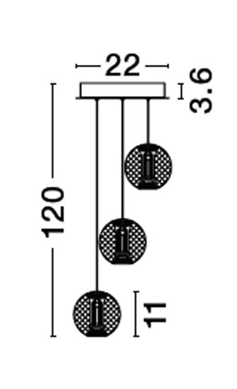 Nova Luce BRILLANTE LED Pendelleuchte Chrom 16W Neutralweiss 120x22cm dimmbar 9186909