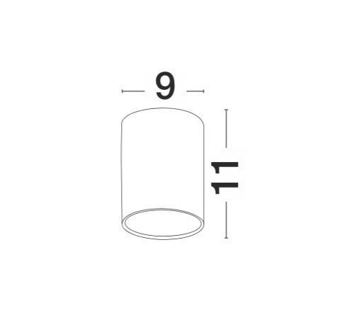 Nova Luce CECI LED Deckenleuchte Schwarz 6W IP65 Warmweiss 9x9x11cm 9200611