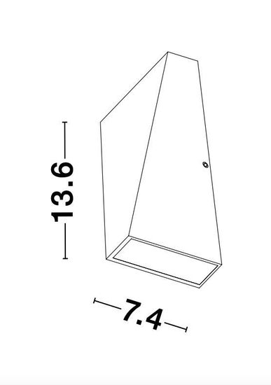 Nova Luce MILEY LED Wandleuchte Schwarz 7W IP65 Warmweiss 7,4x7,4x13,6cm 9202262