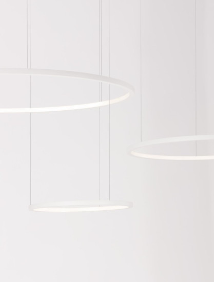 Nova Luce PURPLE LED Pendelleuchte Weiß 80W Warmweiss 150x130cm dimmbar 9210313